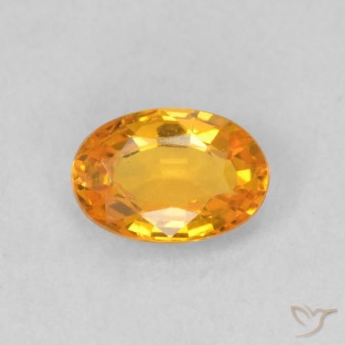 0.63ct Naturel Abricot orange Saphir, ovale, VVS-VS