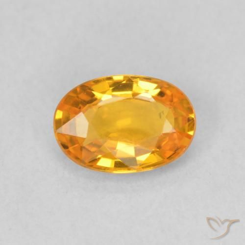 0.66ct Naturel Orange vif Saphir, ovale, VVS-VS