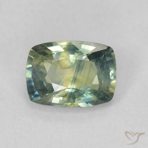 0.77ct Naturel Multicolore Saphir, Coussin, VS