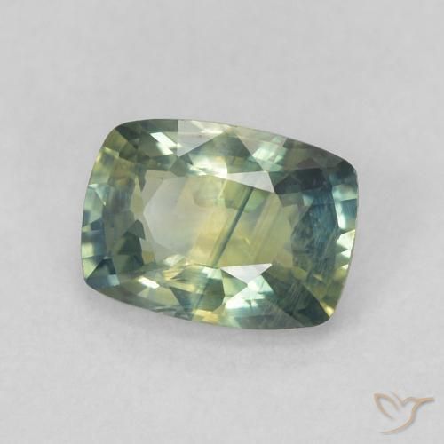 Saphir Multicolore naturelle Coussin, 0.77 ct, VS