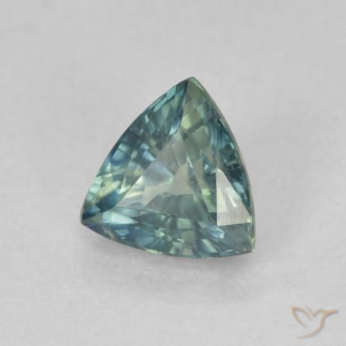 Saphir Teal Blue naturelle Trillion, 0.73 ct, VS