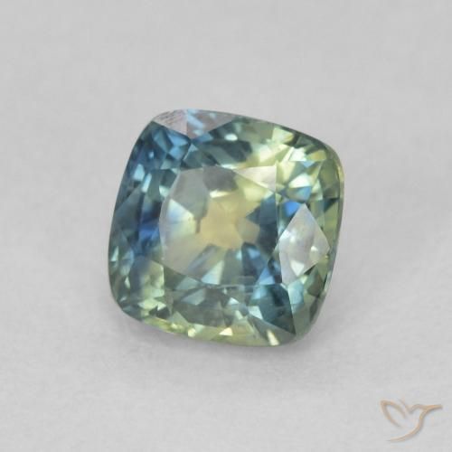 Saphir Multicolore naturelle Coussin, 0.87 ct, VS