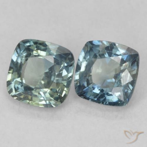 Shop natural 1.58ct Vert bleu Saphir gems, Coussin, from Madagascar at GemSelect. In stock, global shipping!