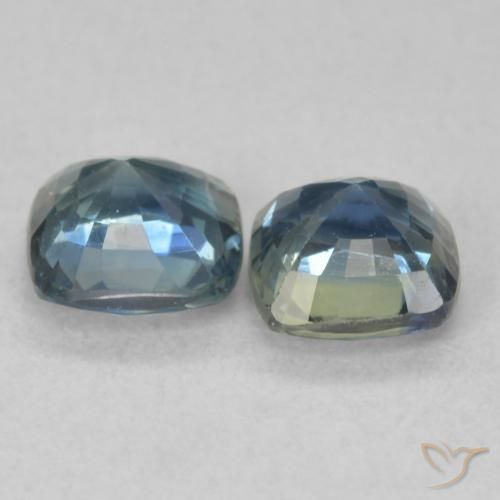 Shop natural 1.58ct Vert bleu Saphir gems, Coussin, from Madagascar at GemSelect. In stock, global shipping!
