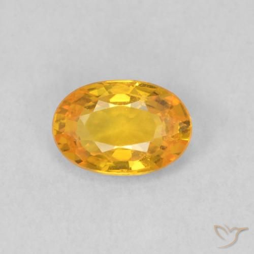 0.59ct Naturel Orange vif Saphir, ovale, VS