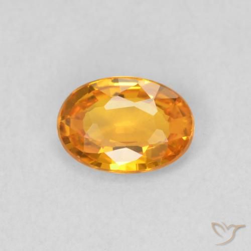 0.52ct Naturel Orange vif Saphir, ovale, VVS-VS