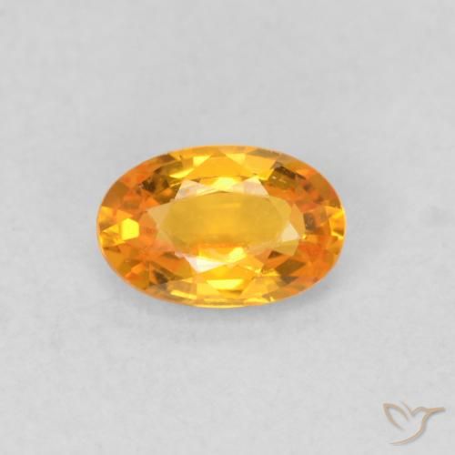 0.54ct Naturel Orange vif Saphir, ovale, VVS-VS