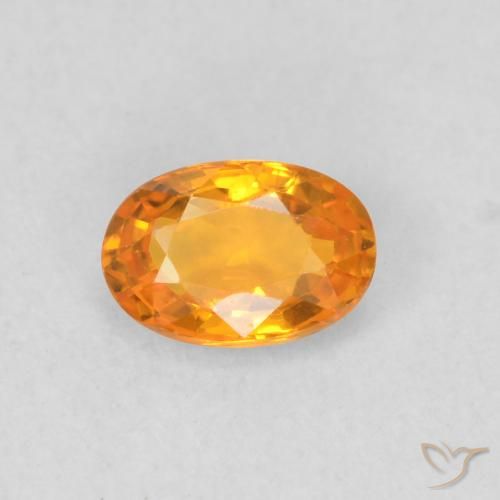 0.55ct Naturel Orange moyen Saphir, ovale, VVS-VS