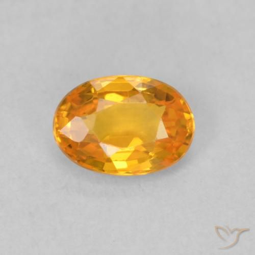 0.63ct Naturel Orange vif Saphir, ovale, VVS-VS