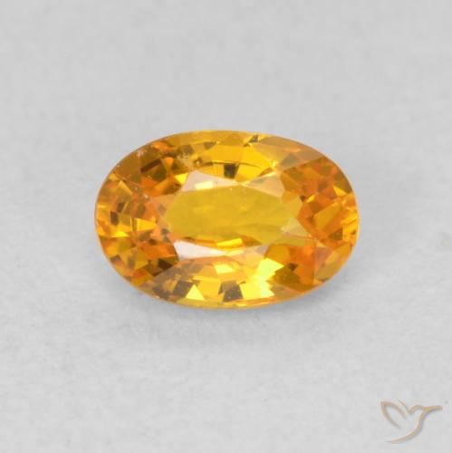 0.70ct Naturel Orange vif Saphir, ovale, VVS-VS
