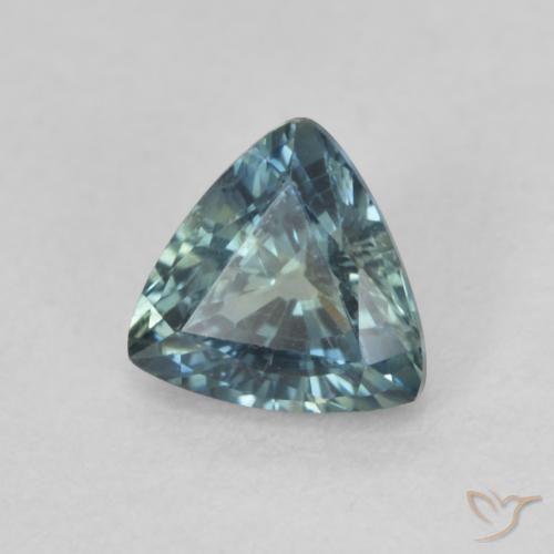 Saphir Teal Blue naturelle Trillion, 0.93 ct, VS