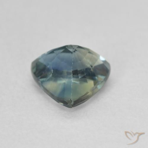 Saphir Teal Blue naturelle Trillion, 0.93 ct, VS