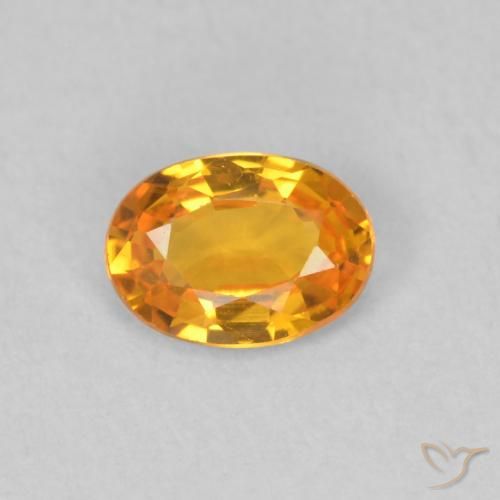0.54ct Naturel Orange vif Saphir, ovale, VVS-VS