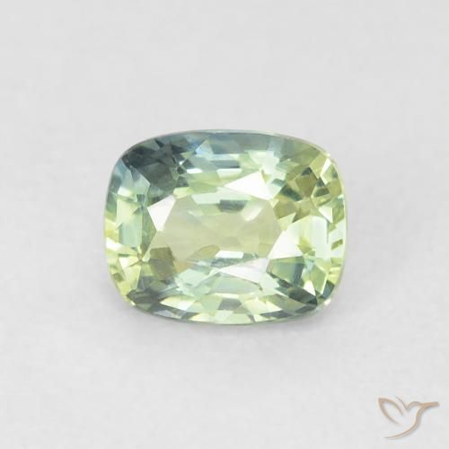 0.74ct Naturel Vert sauge très clair Saphir, Coussin, VVS-VS