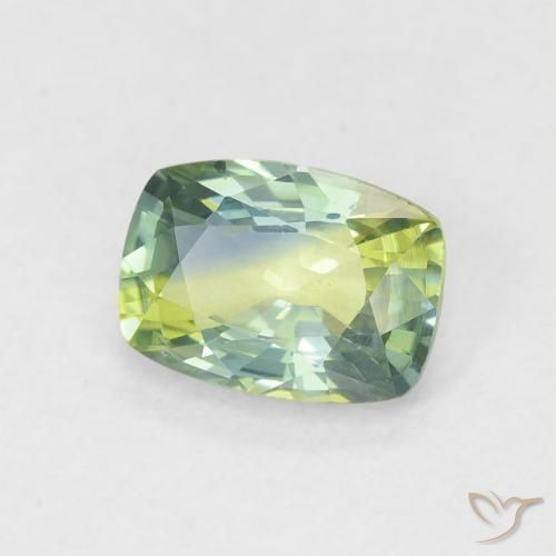 Saphir Multicolore naturelle Coussin, 0.80 ct, VVS-VS