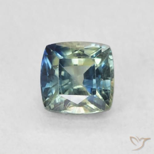0.71ct Naturel Multicolore Saphir, Coussin, VS