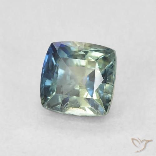 Saphir Multicolore naturelle Coussin, 0.71 ct, VS