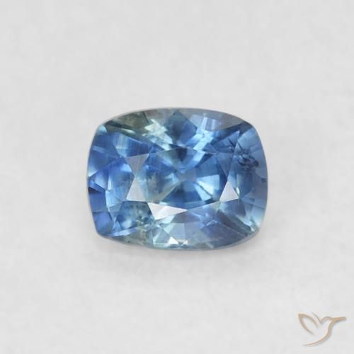 0.35ct Naturel Bleu Saphir, Coussin, VS, Photo A