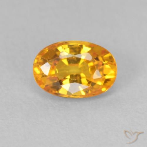 0.71ct Naturel Orange vif Saphir, ovale, VVS-VS