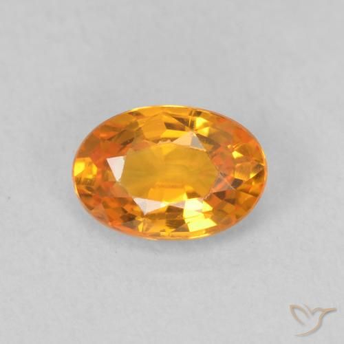 0.66ct Naturel Orange vif Saphir, ovale, VVS