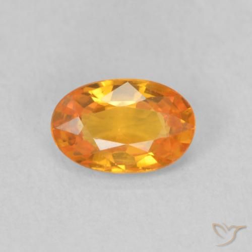 0.55ct Naturel Orange vif Saphir, ovale, VVS
