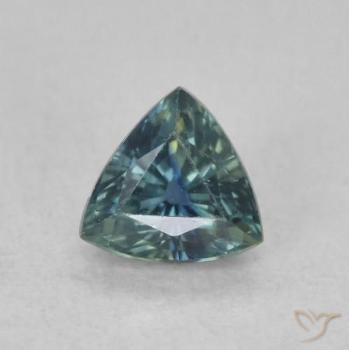 0.58ct Naturel Sarcelle Saphir, Trillion, VVS-VS