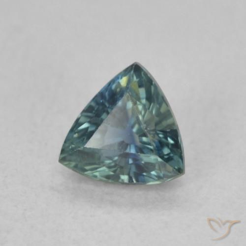Saphir Sarcelle naturelle Trillion, 0.58 ct, VVS-VS