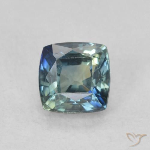 0.67ct Naturel Multicolore Saphir, Coussin, VVS-VS