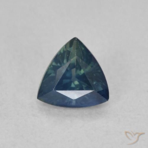 0.45ct Naturel Sarcelle Saphir, Trillion, VVS-VS