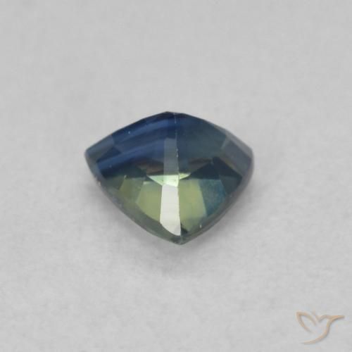 Saphir Sarcelle naturelle Trillion, 0.45 ct, VVS-VS