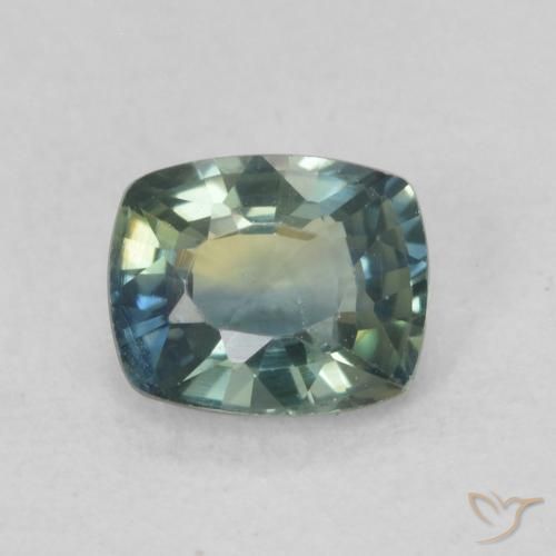 0.70ct Naturel Multicolore Saphir, Coussin, VVS-VS