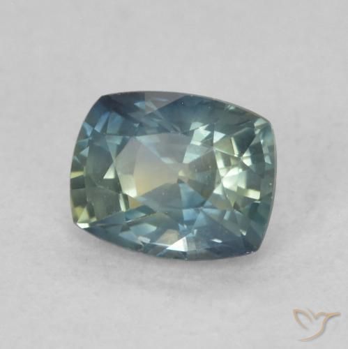 Saphir Multicolore naturelle Coussin, 0.79 ct, VVS-VS