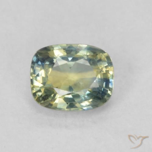 0.63ct Naturel Multicolore Saphir, Coussin, VVS-VS