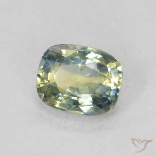 Saphir Multicolore naturelle Coussin, 0.63 ct, VVS-VS