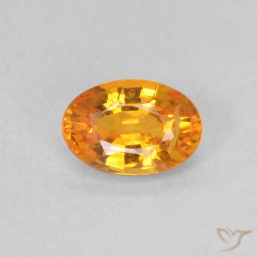 0.62ct Naturel Orange moyen Saphir, ovale, VS