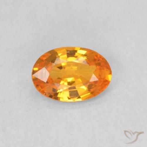 0.47ct Naturel Orange vif Saphir, ovale, VS
