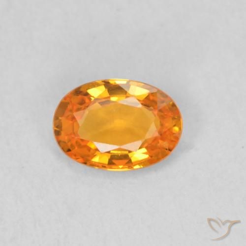0.46ct Naturel Orange vif Saphir, ovale, VVS-VS