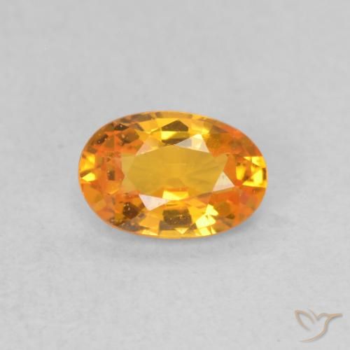 0.53ct Naturel Orange vif Saphir, ovale, VVS-VS