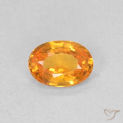 0.55ct Naturel Orange vif Saphir, ovale, VVS-VS