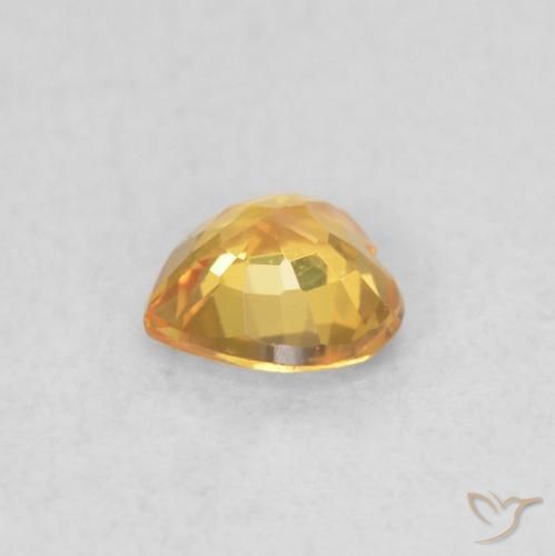 Saphir Medium Dark-Golden naturelle Cœur, 0.39 ct, VS
