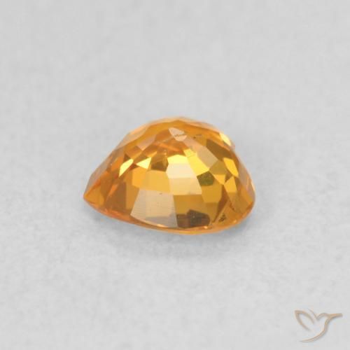 Saphir Orange vif naturelle Cœur, 0.44 ct, VS