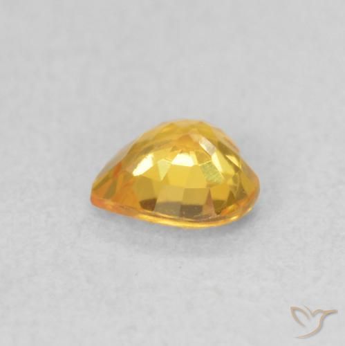 Saphir Doré naturelle Cœur, 0.40 ct, VS