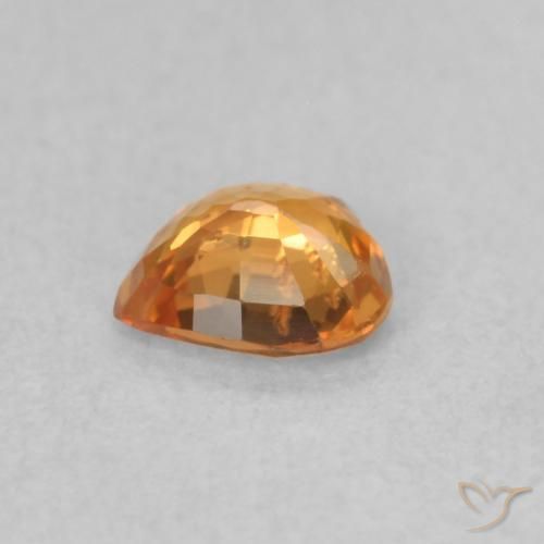 Saphir Orange vif naturelle Cœur, 0.42 ct, VS