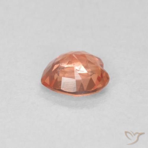 Saphir Orange moyen naturelle Cœur, 0.34 ct, VS