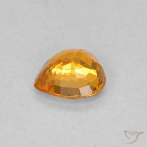 Saphir Miel Orange naturelle Cœur, 0.44 ct, VS