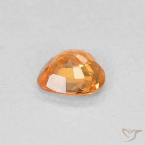Saphir Orange intense naturelle Cœur, 0.37 ct, VS