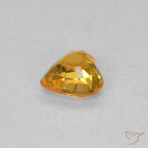Saphir Orange vif naturelle Cœur, 0.34 ct, VS