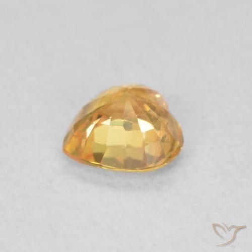 Saphir Orange-or léger naturelle Cœur, 0.43 ct, VS
