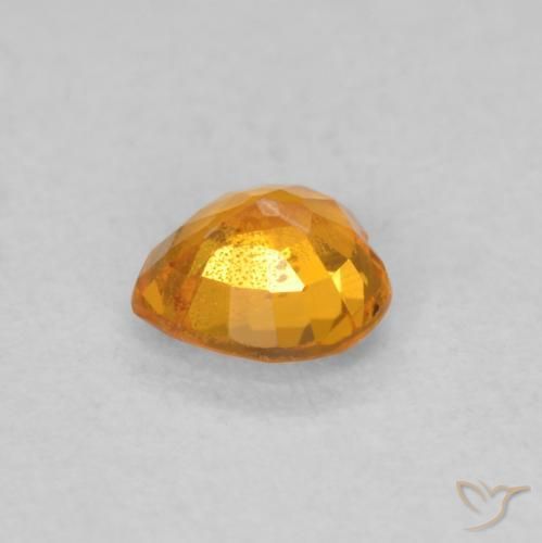 Saphir Orange intense naturelle Cœur, 0.40 ct, VS