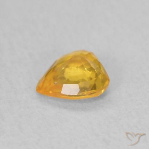 Saphir Orange-or naturelle Cœur, 0.41 ct, VS